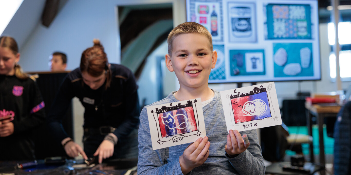 08 Linoleumdruk 2025 Weekendschool LWD Marieke Balk Fotografie